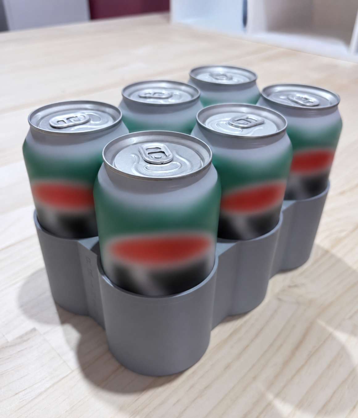 3D Printed 6-Pack Can Holder 375ml