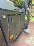 Slimline ASA ventilation vent fitted to a caravan storage hatch